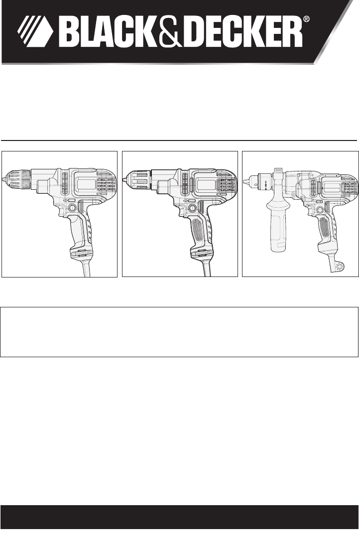 Black Decker Drill DR560 User Guide ManualsOnline