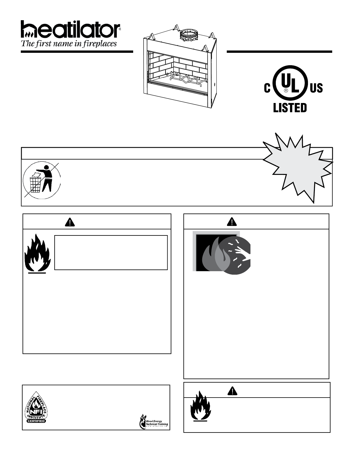 Hearth And Home Technologies Indoor Fireplace EL42 User Guide ...