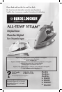 Care And Cleaning - Black & Decker Digital Advantage D1200 Use And Care  Book Manual [Page 4]