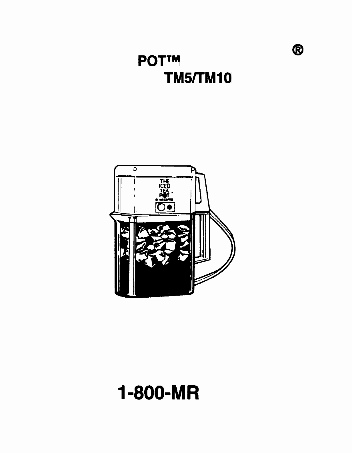 User manual Mr. Coffee Iced Tea Maker (English - 7 pages)