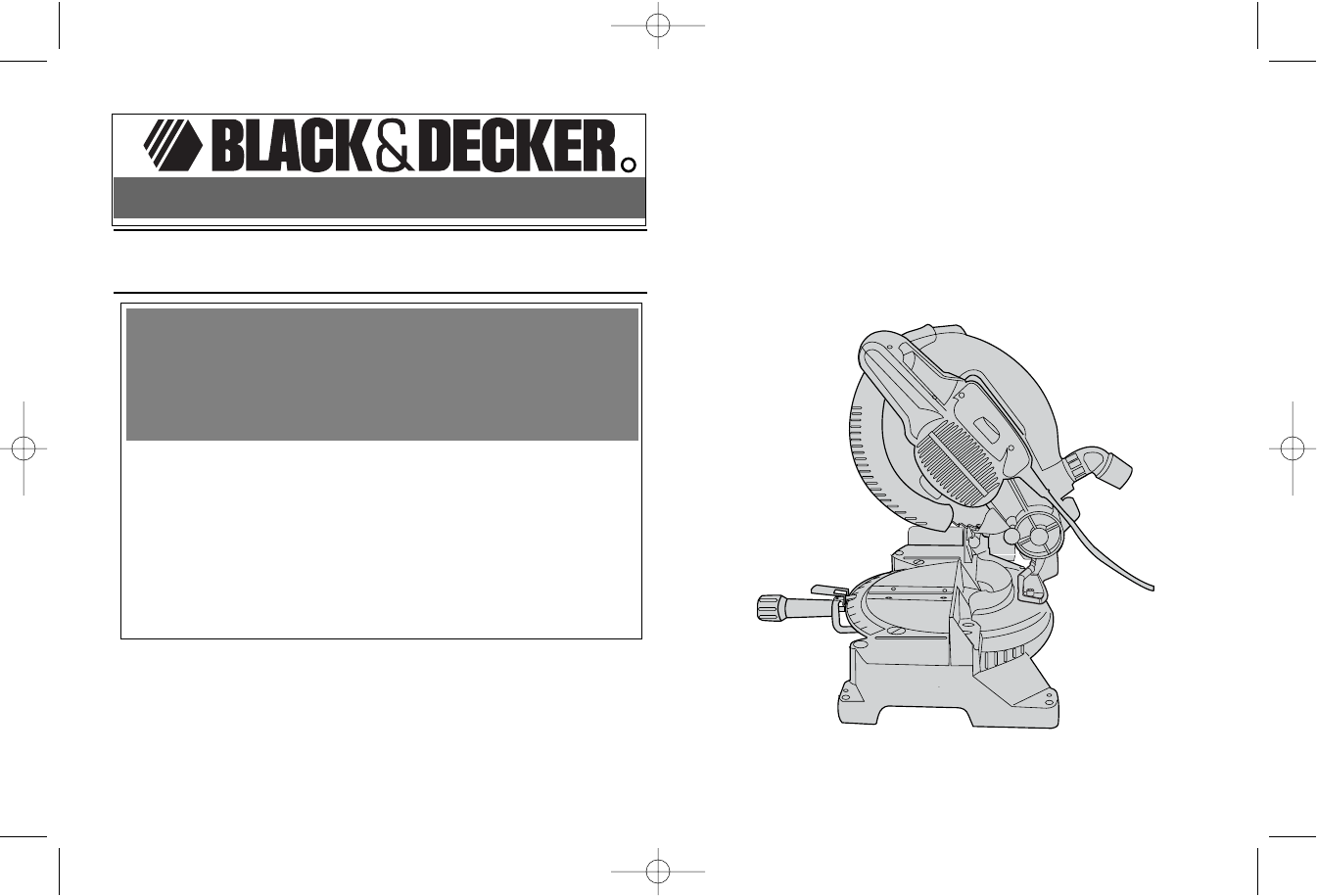 User manual Black & Decker WM1000B (English - 2 pages)