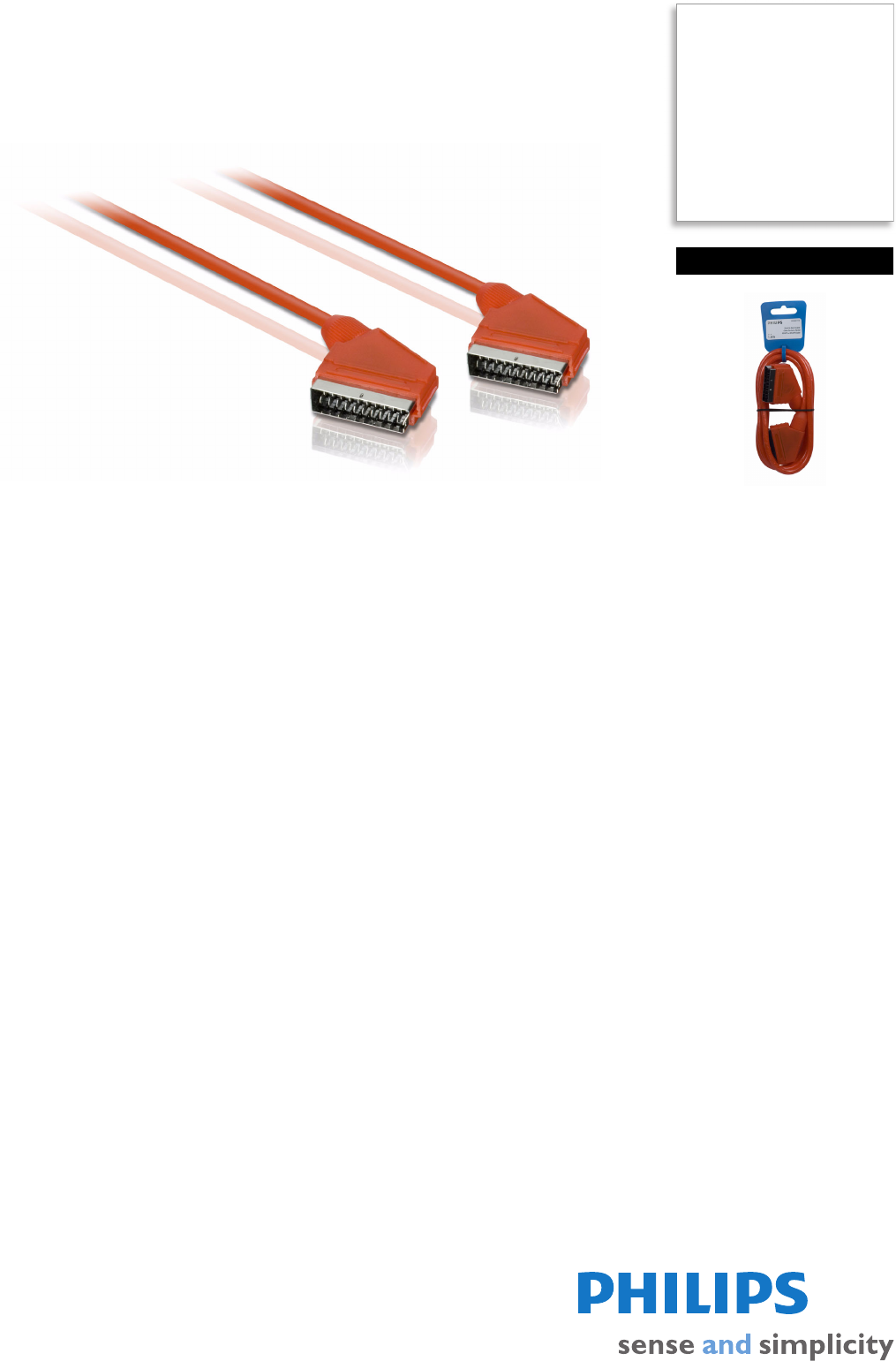 Philips TV Cables SWV2691T User Guide | ManualsOnline.com