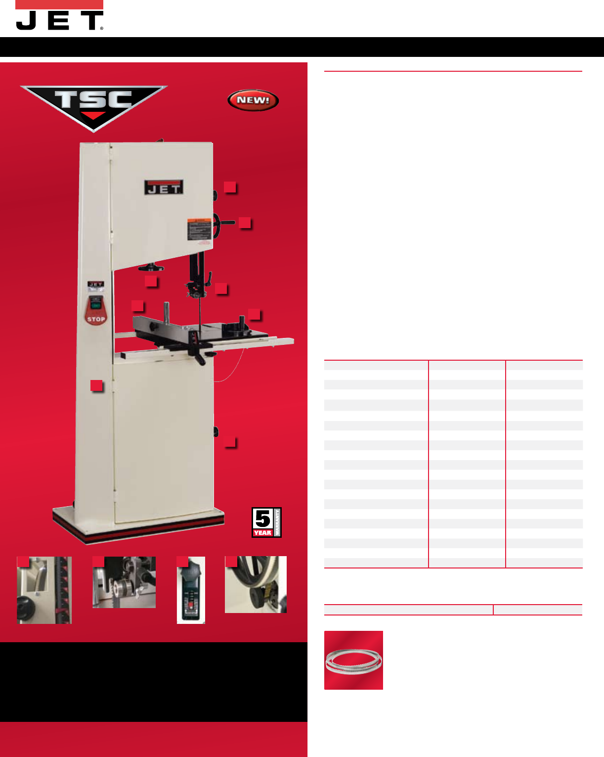 Page 3 of Jet Tools Saw 18" Bandsaw User Guide