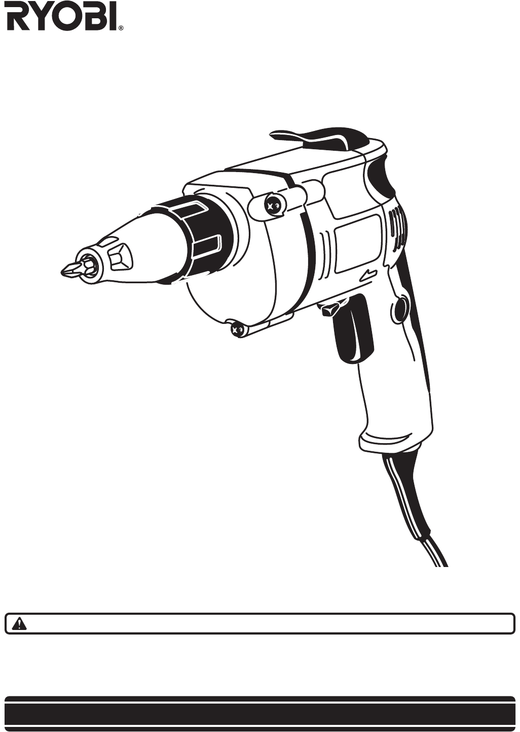 Ryobi cordless screwdriver manual