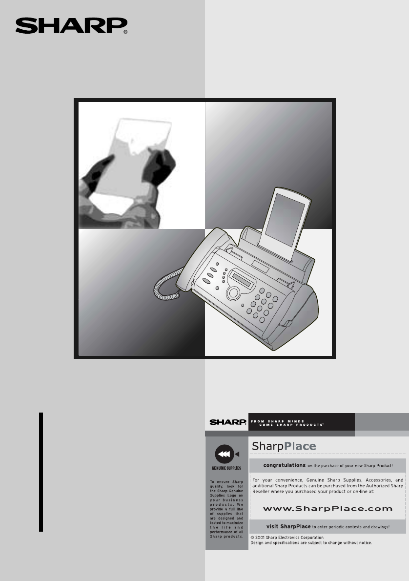 Sharp UX-107 owners manual user guide download pdf free