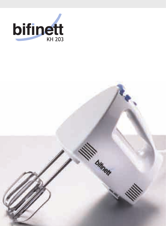 Baffle beschermen Afdaling Bifinett Mixer KH 203 User Guide | ManualsOnline.com