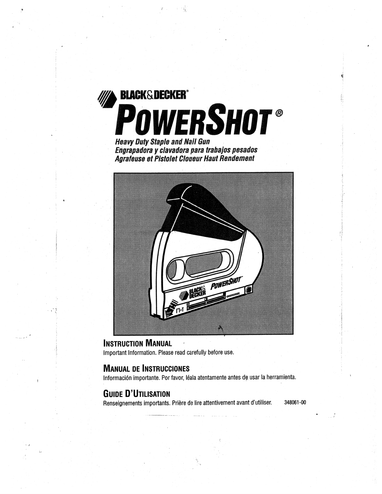 black and decker powershot pro stapler manual
