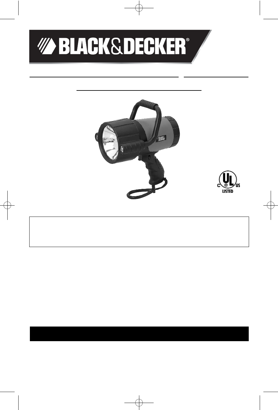 BLACK & DECKER VEC157BD V2 Rechargeable Spotlight - BGLVEC157BD 