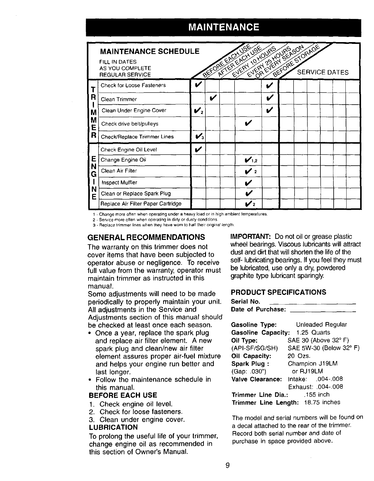 Page 9 of Craftsman Trimmer 917.77342 User Guide | ManualsOnline.com