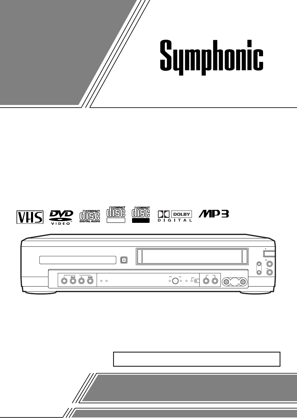Symphonic video cassette recorder manual