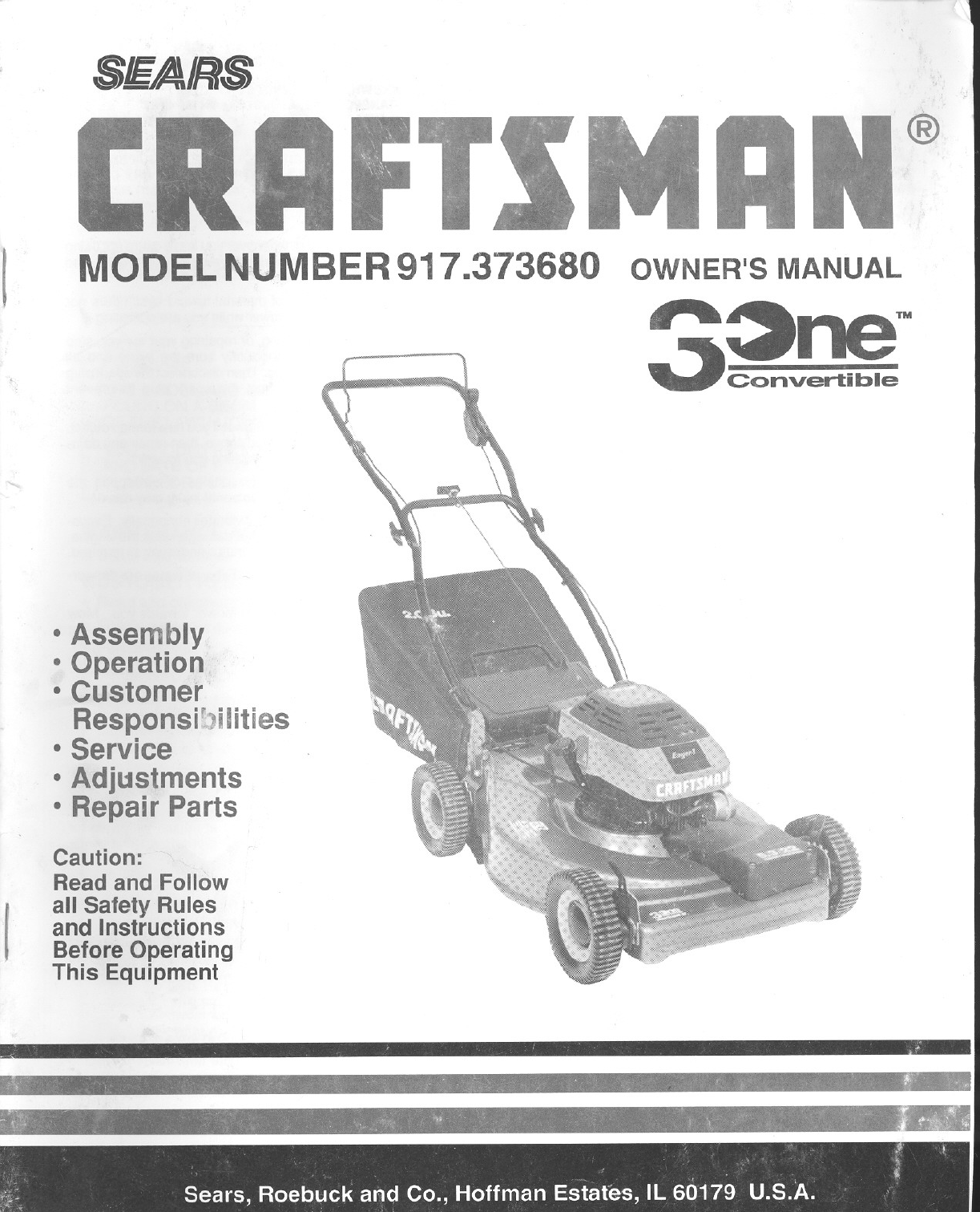 Craftsman Lawn Mower 173cc Repair Manual