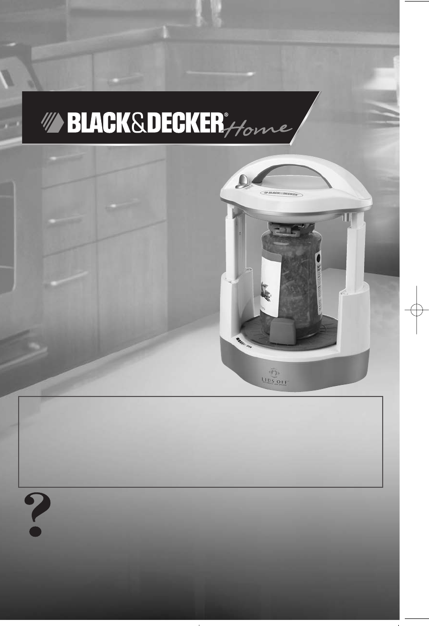  Black & Decker Home Lids Off Jar Opener Plus JW250