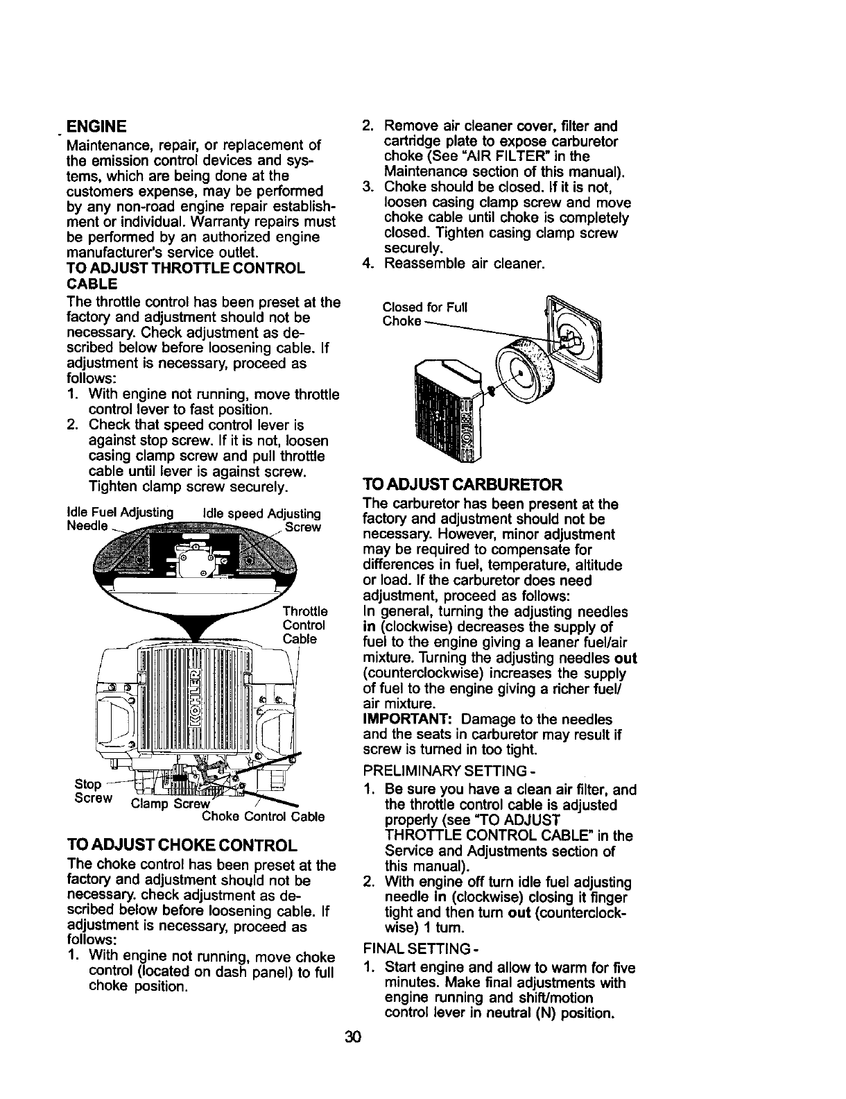 Page 30 of Craftsman Lawn Mower 917.275021 User Guide | ManualsOnline.com