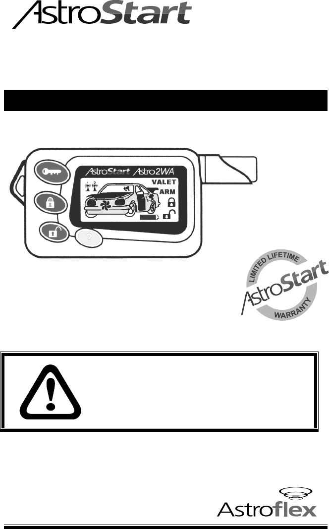 AstroStart Remote Starter 4204 User Guide | ManualsOnline.com