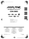 Alpine CD Player CDA-9883 User Guide | ManualsOnline.com