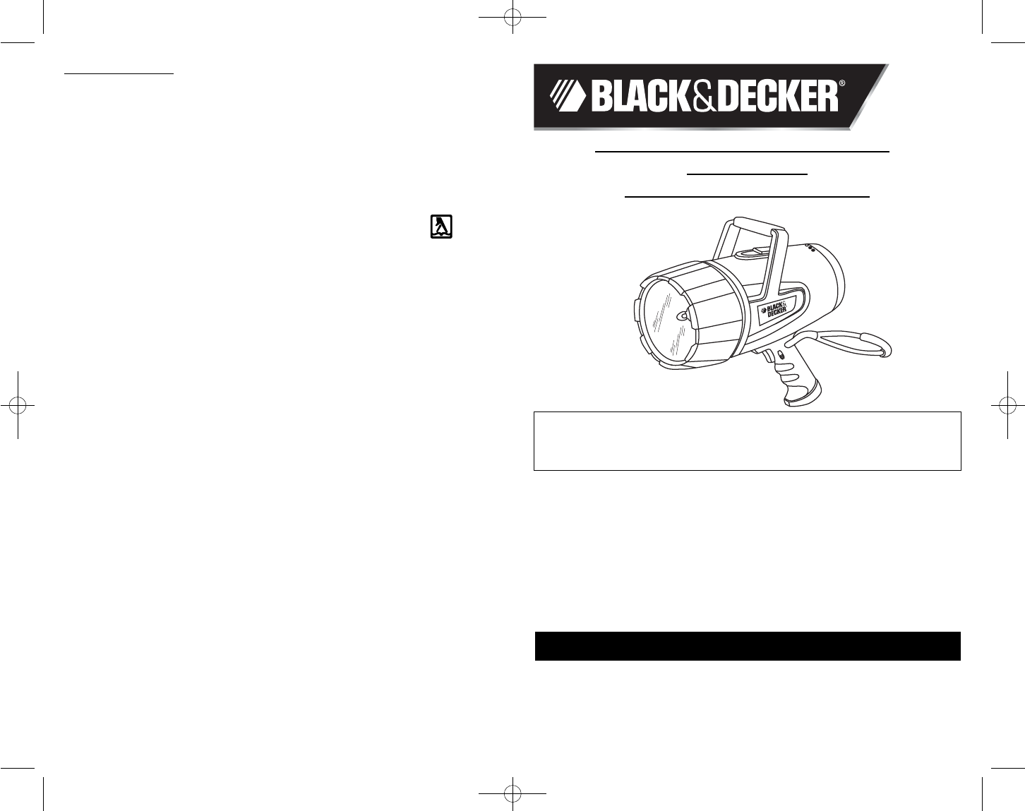 Bruksanvisning Black & Decker SnakeLight SL2 (2 sidor)