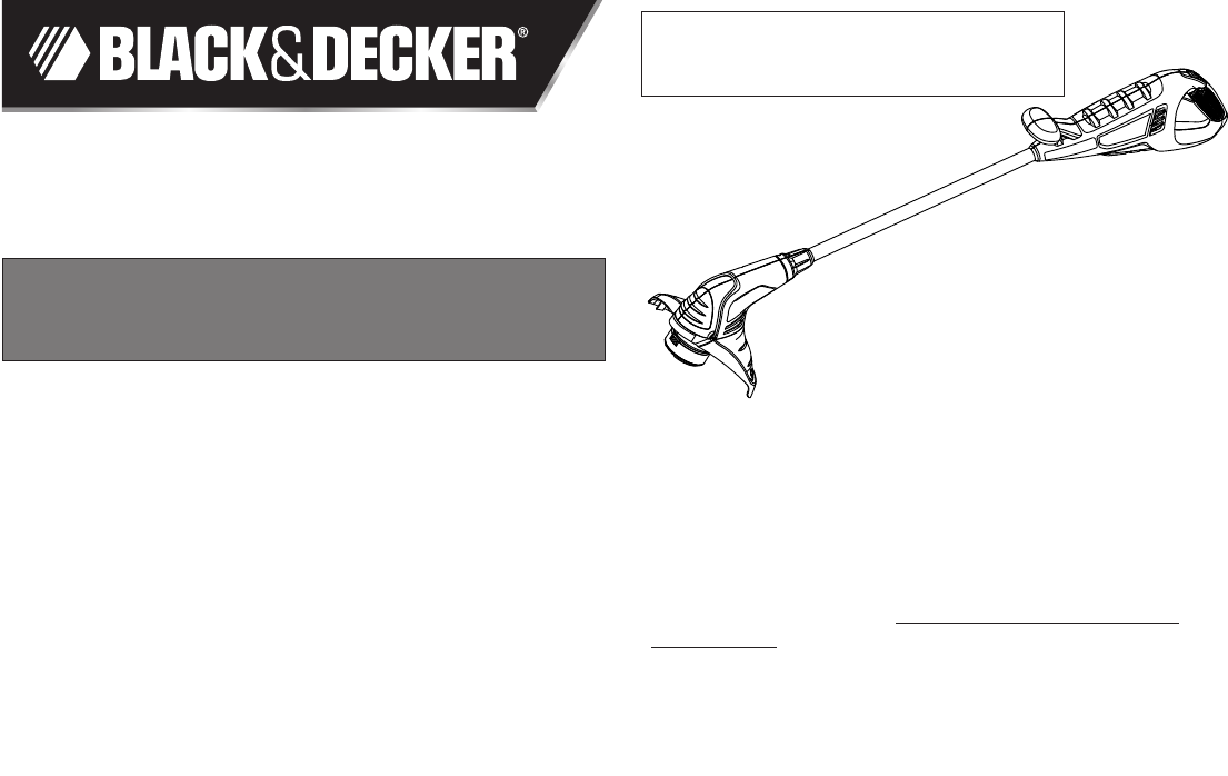 Black & Decker CST1200 Type 2 Parts Diagram for Grass Trimmer