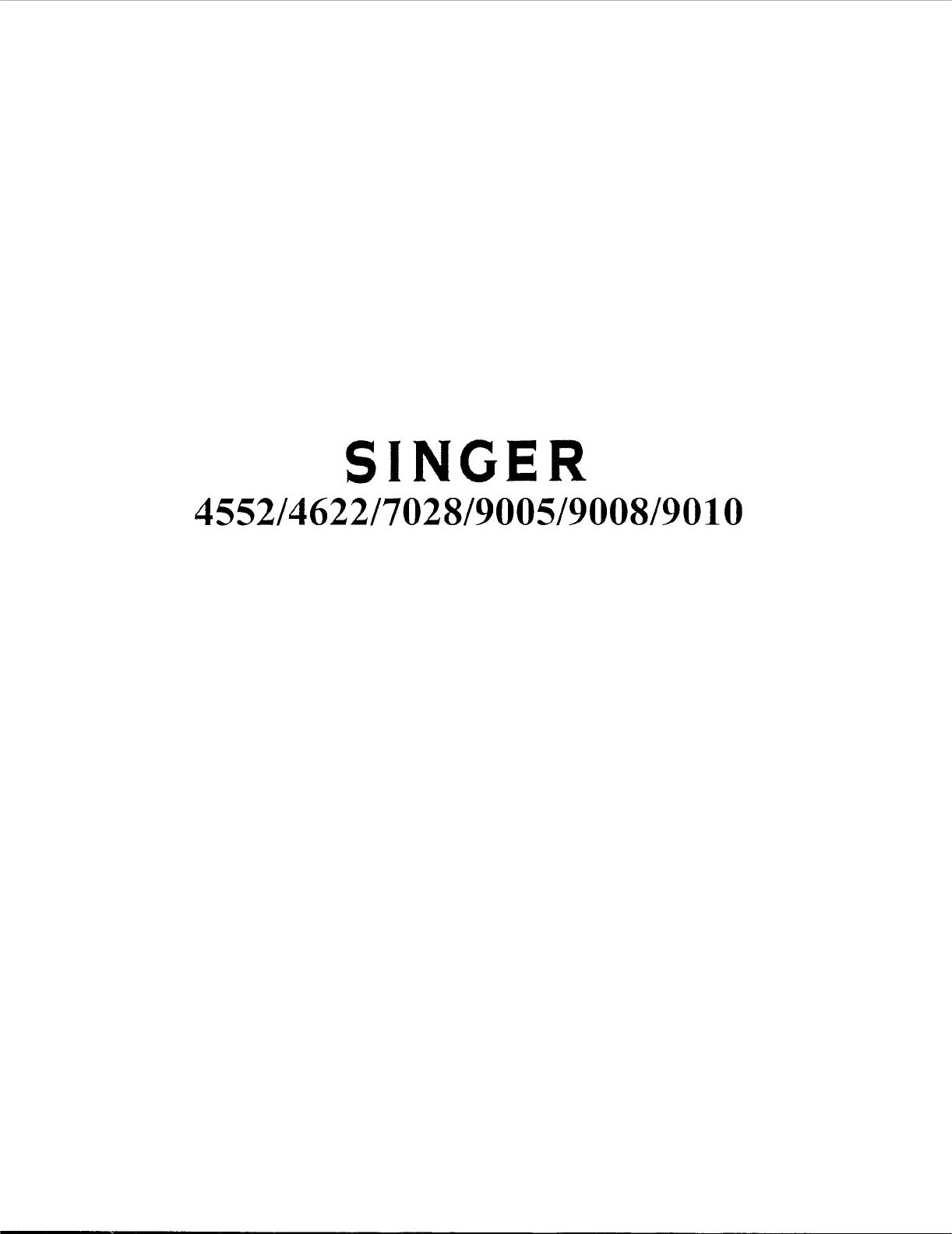 Singer model 4622a manual