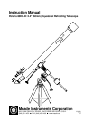 meade reflector telescope manual