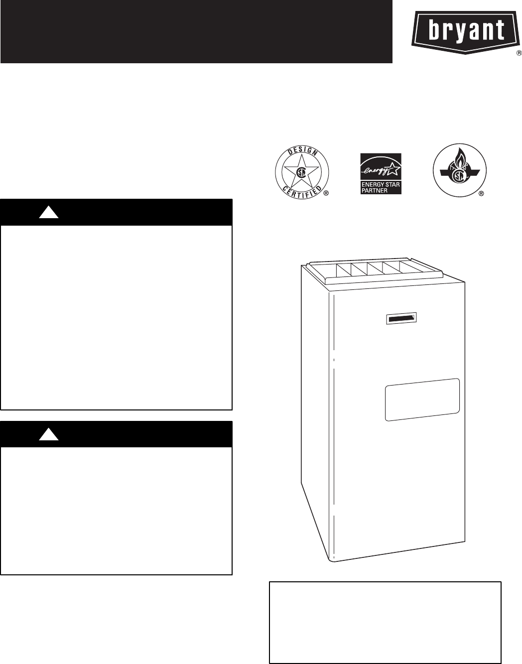 Bryant Furnace 355CAV User Guide | ManualsOnline.com