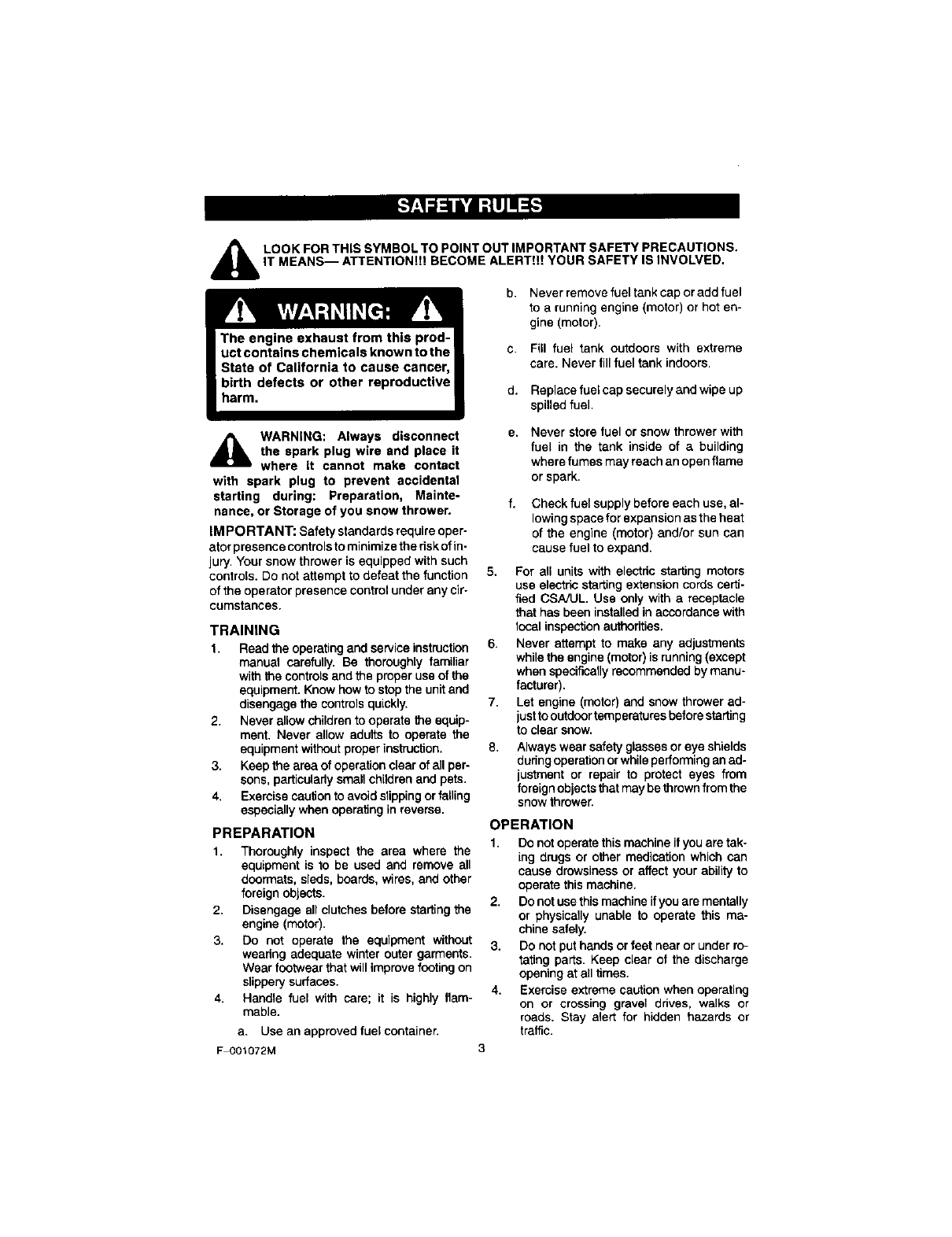 Page 3 of Craftsman Snow Blower 536.8852 User Guide | ManualsOnline.com