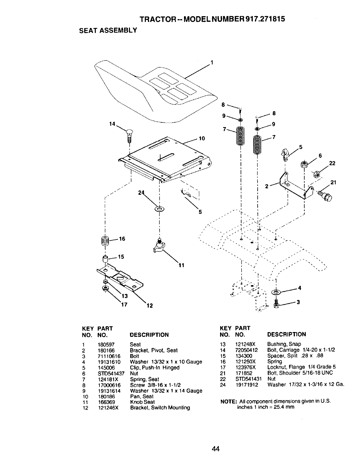 Page 44 of Craftsman Lawn Mower 917.271815 User Guide | ManualsOnline.com