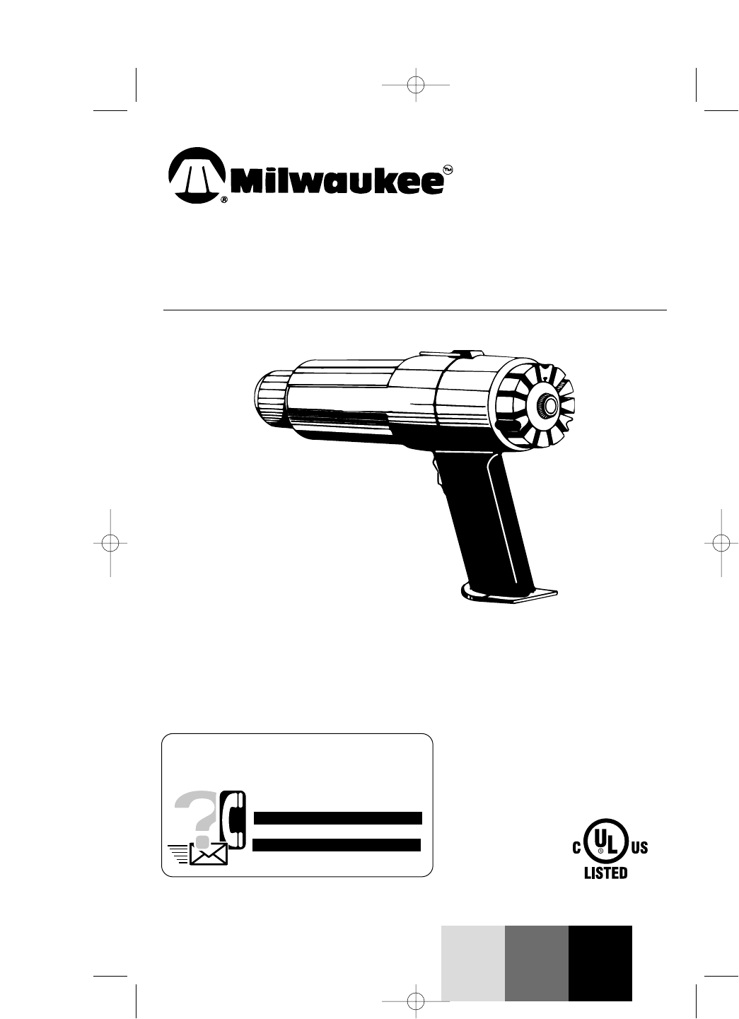 Wagner Milwaukee Variable Temperature Heat Gun, Model# 2000D