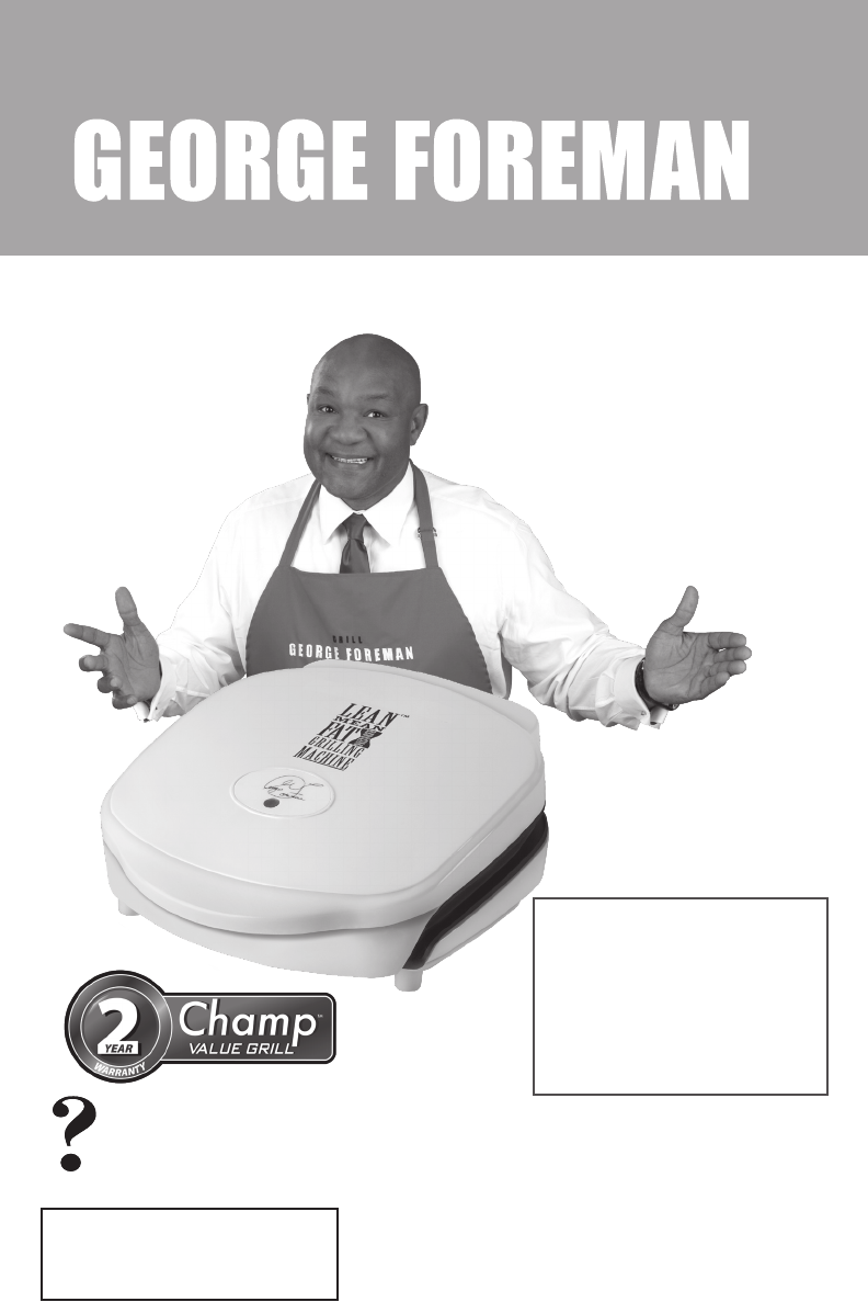 George Foreman Grill 12205 Manual Muscle Cars