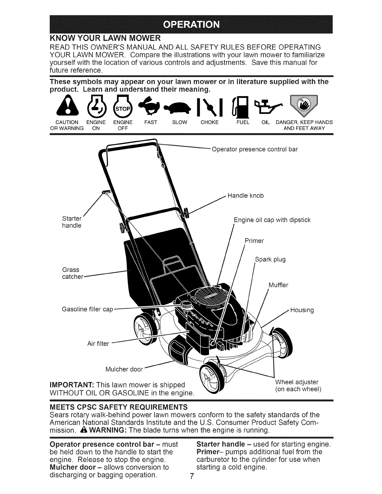 Page 7 of Craftsman Lawn Mower 917.389010 User Guide | ManualsOnline.com