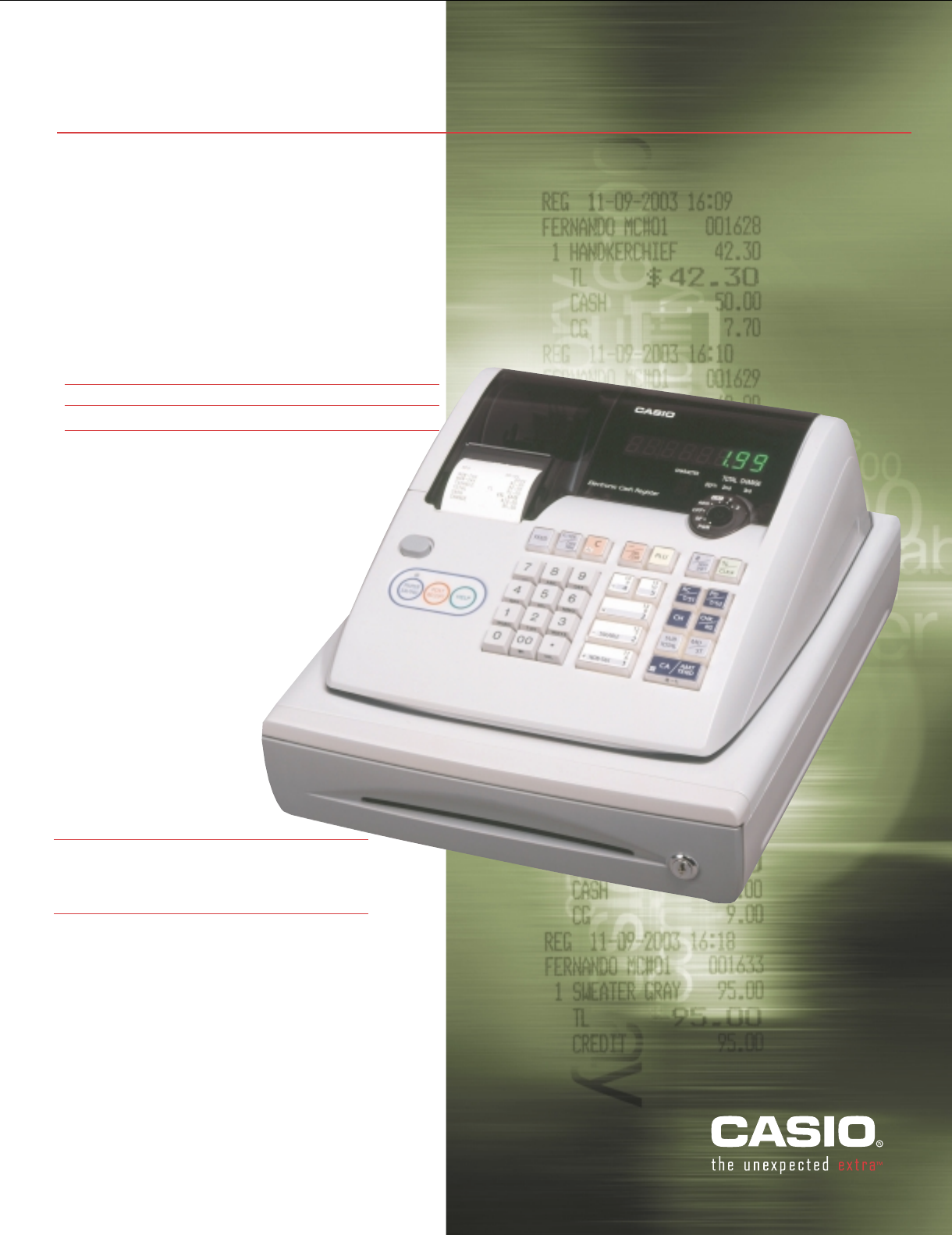 fange Regnjakke foder Casio Cash Register PCR-T275 User Guide | ManualsOnline.com