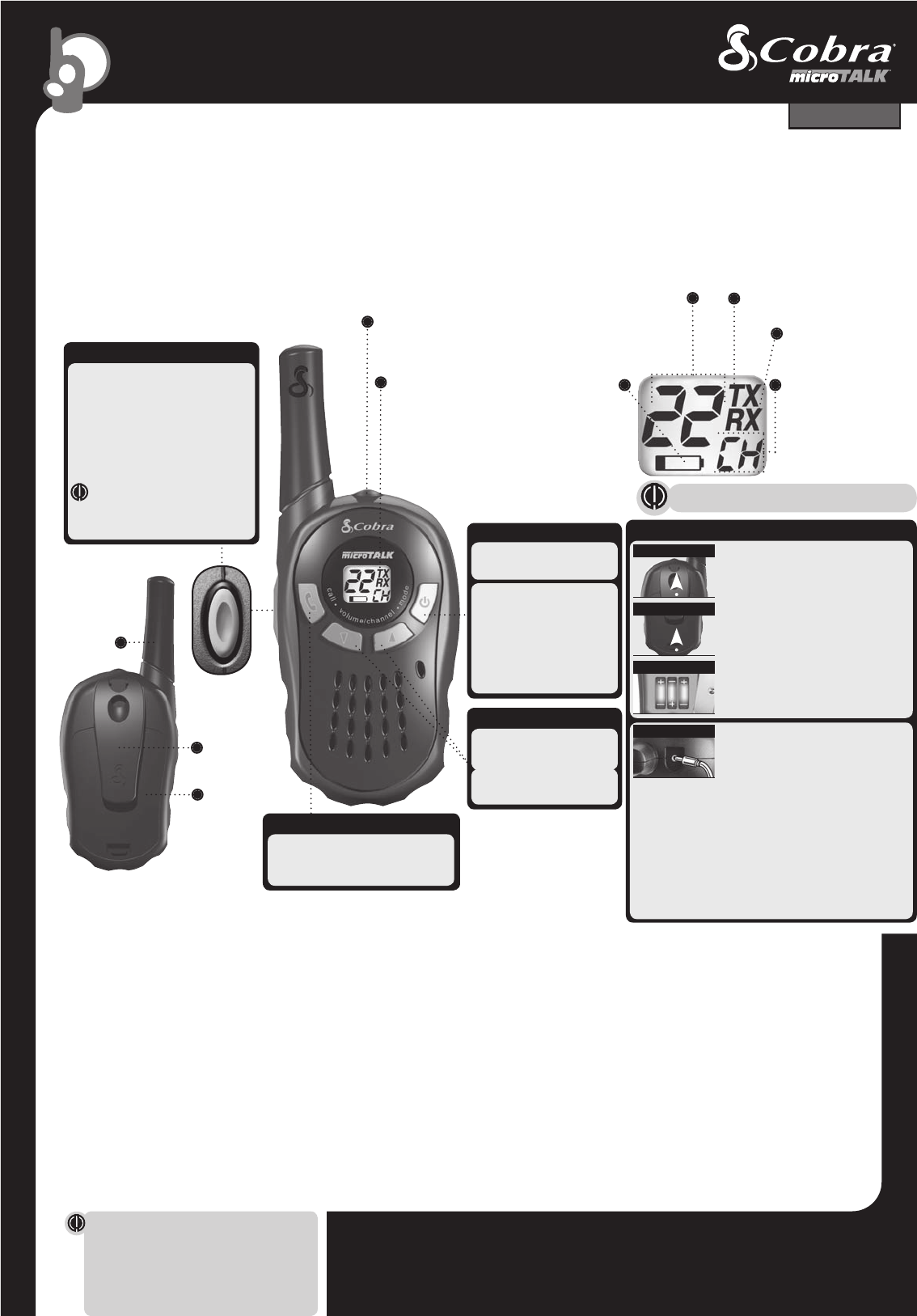 Cobra Electronics Two-Way Radio CXT175 User Guide | ManualsOnline.com