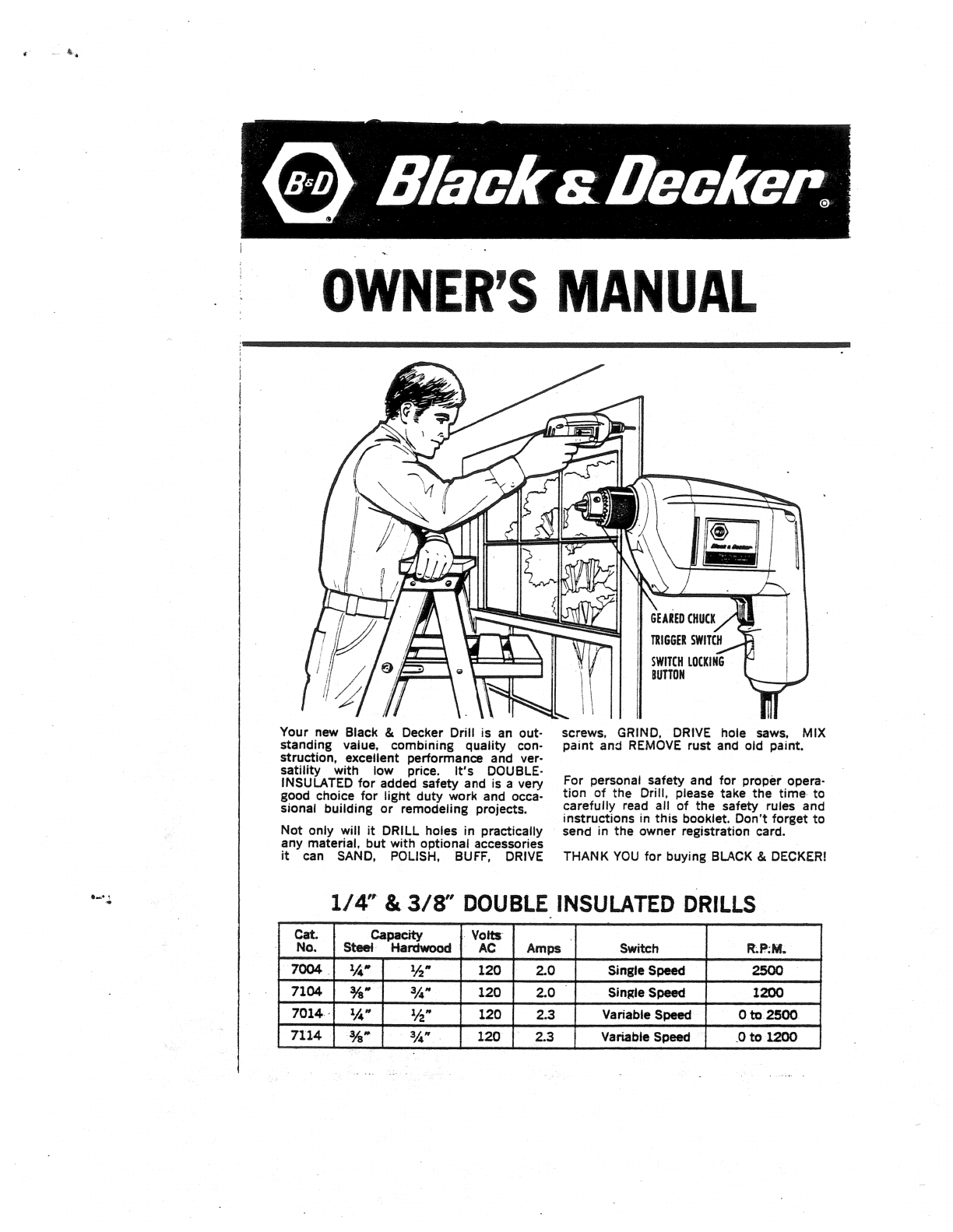 User manual Black & Decker GSL700 (English - 136 pages)