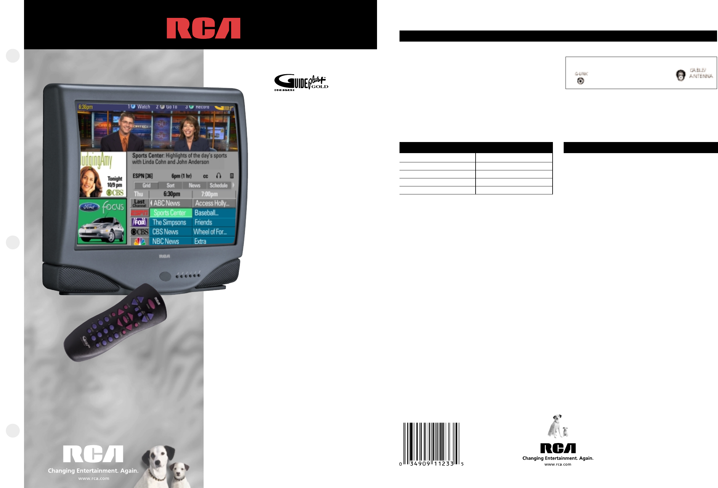 Rca universal control guide plus gemstar manual