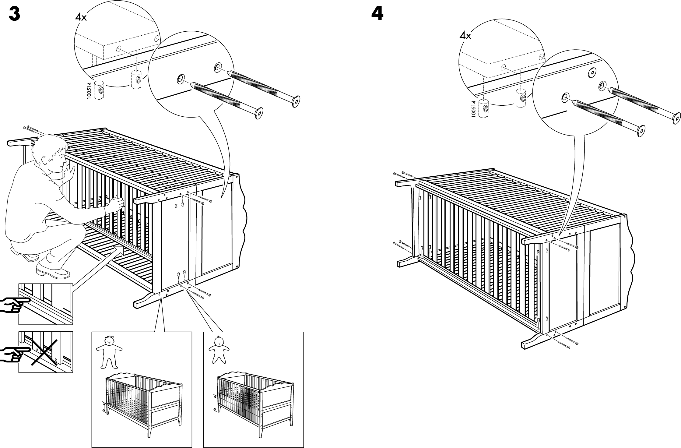 Ikea Hensvik детская кроватка инструкция