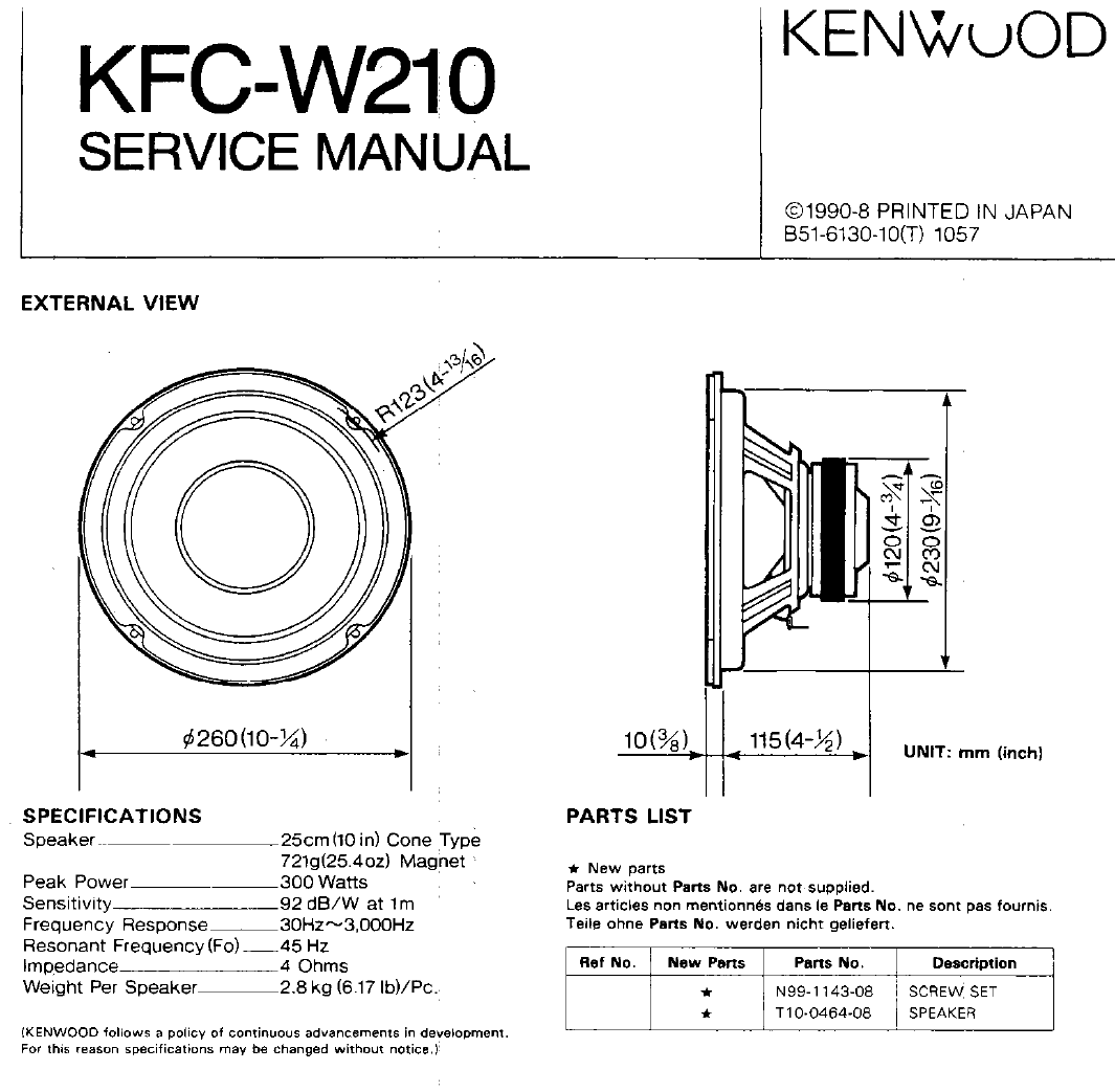 Kenwood Ksc-Wa82rc Manual