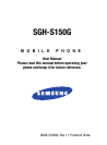  Cell Phone SGH-S150G