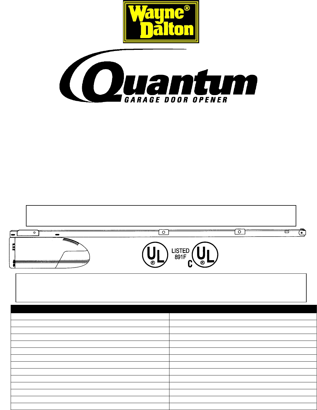 Quantum Garage Door Opener 3214 User Guide Manualsonline Com