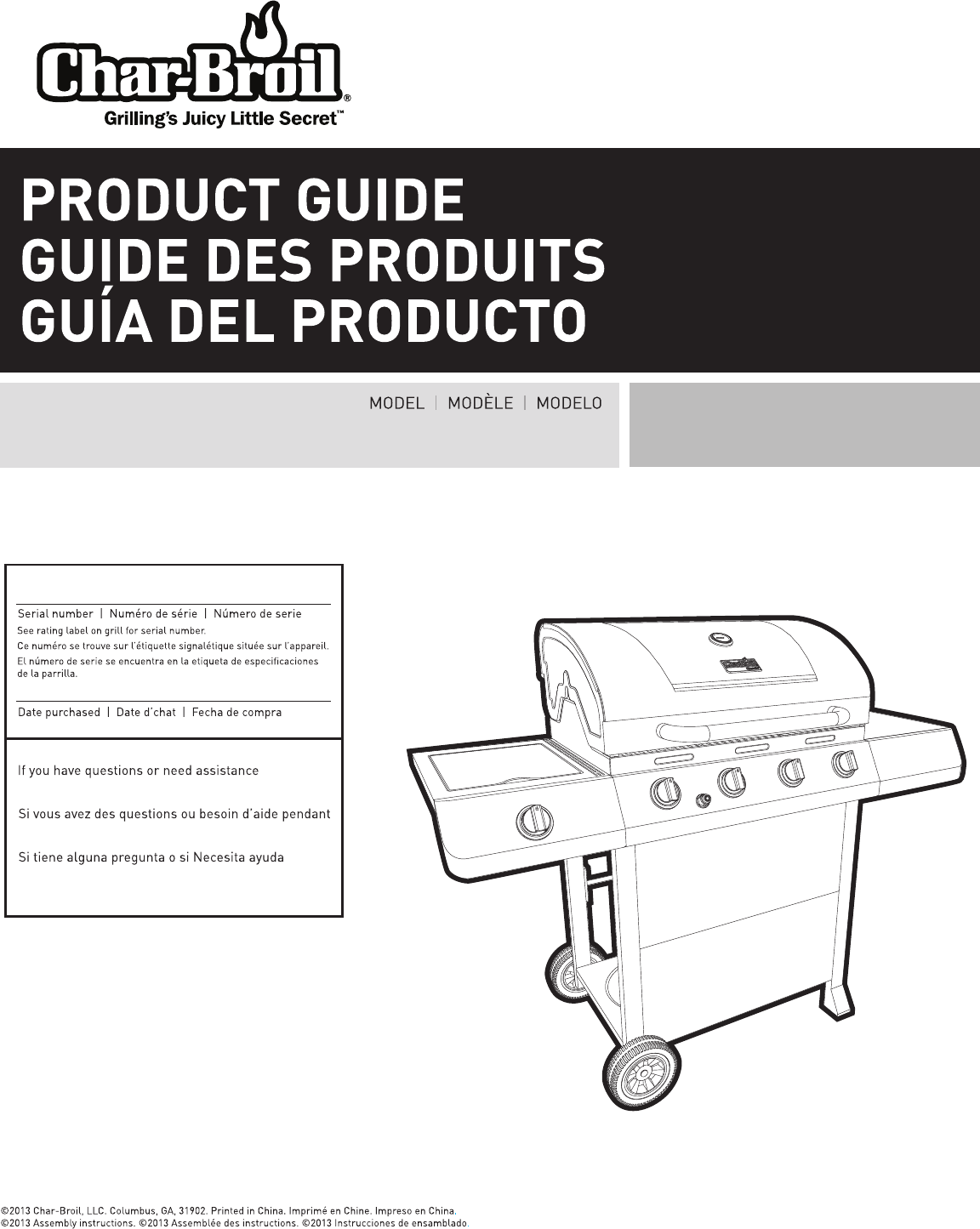User manual Char-Broil 7185637 (English - 2 pages)