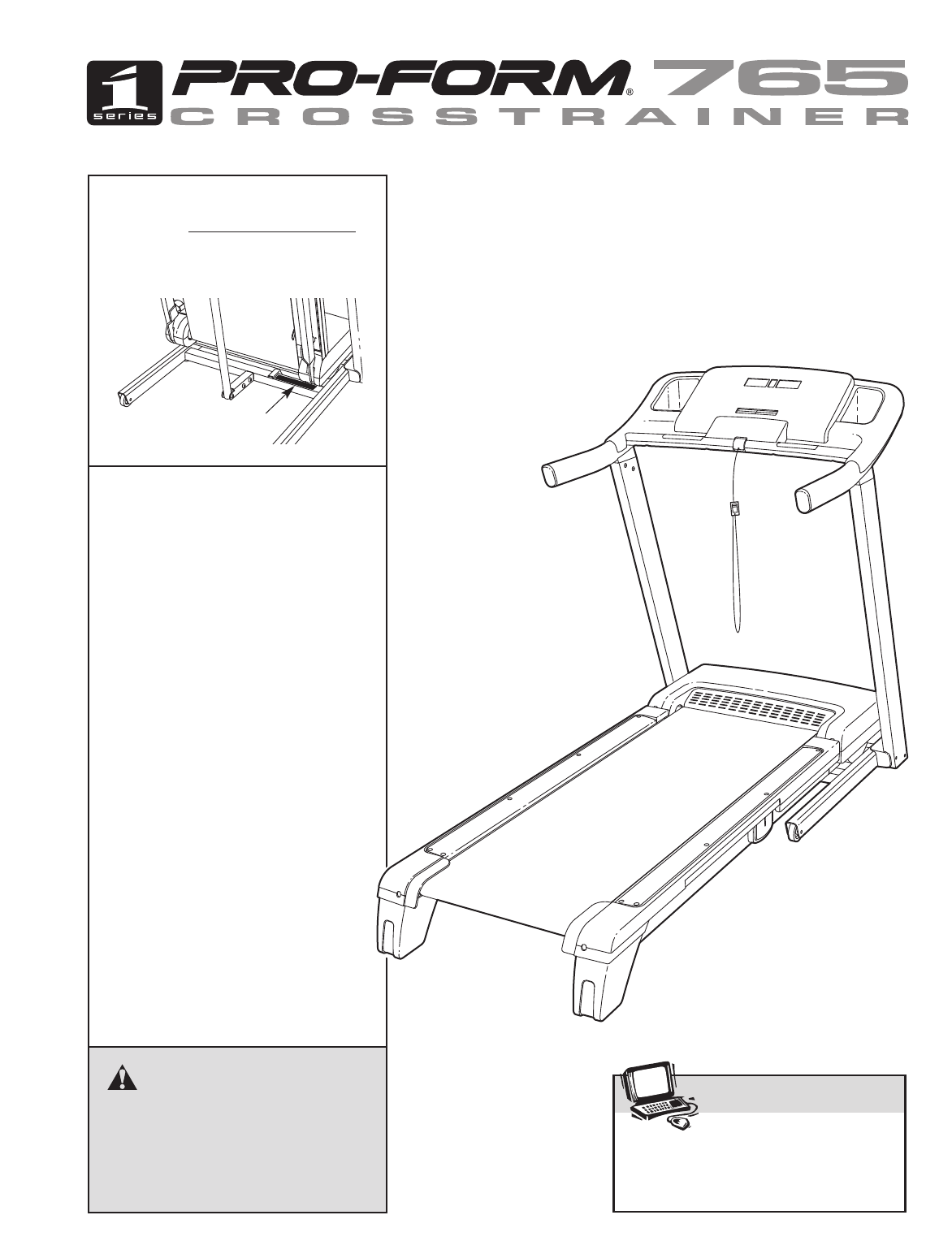 Proform 765 2024 ekg treadmill manual