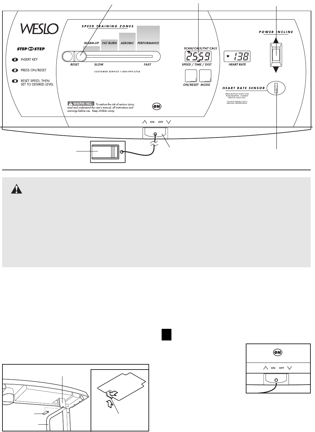 Weslo cadence dl40 discount treadmill