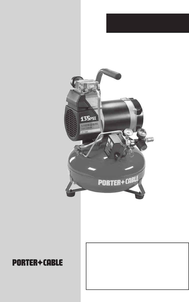 Porter-Cable Air Compressor CFFC350C User Guide | ManualsOnline.com