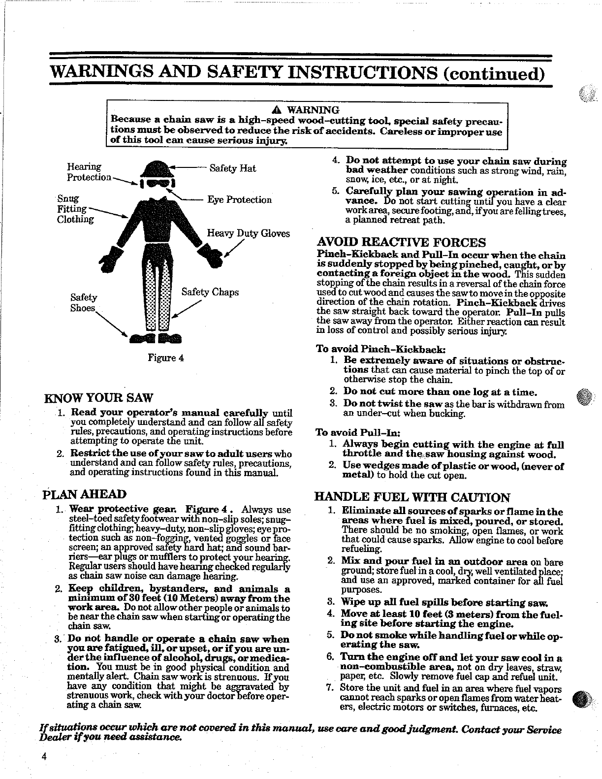 Page 4 of Poulan Chainsaw 2400 User Guide | ManualsOnline.com