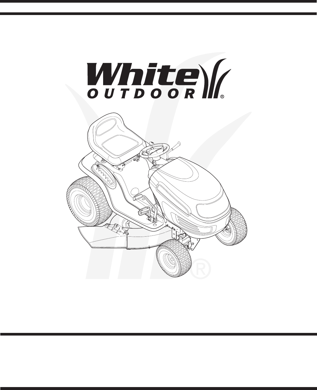 Owner's manual white outdoor lawn outlet mower